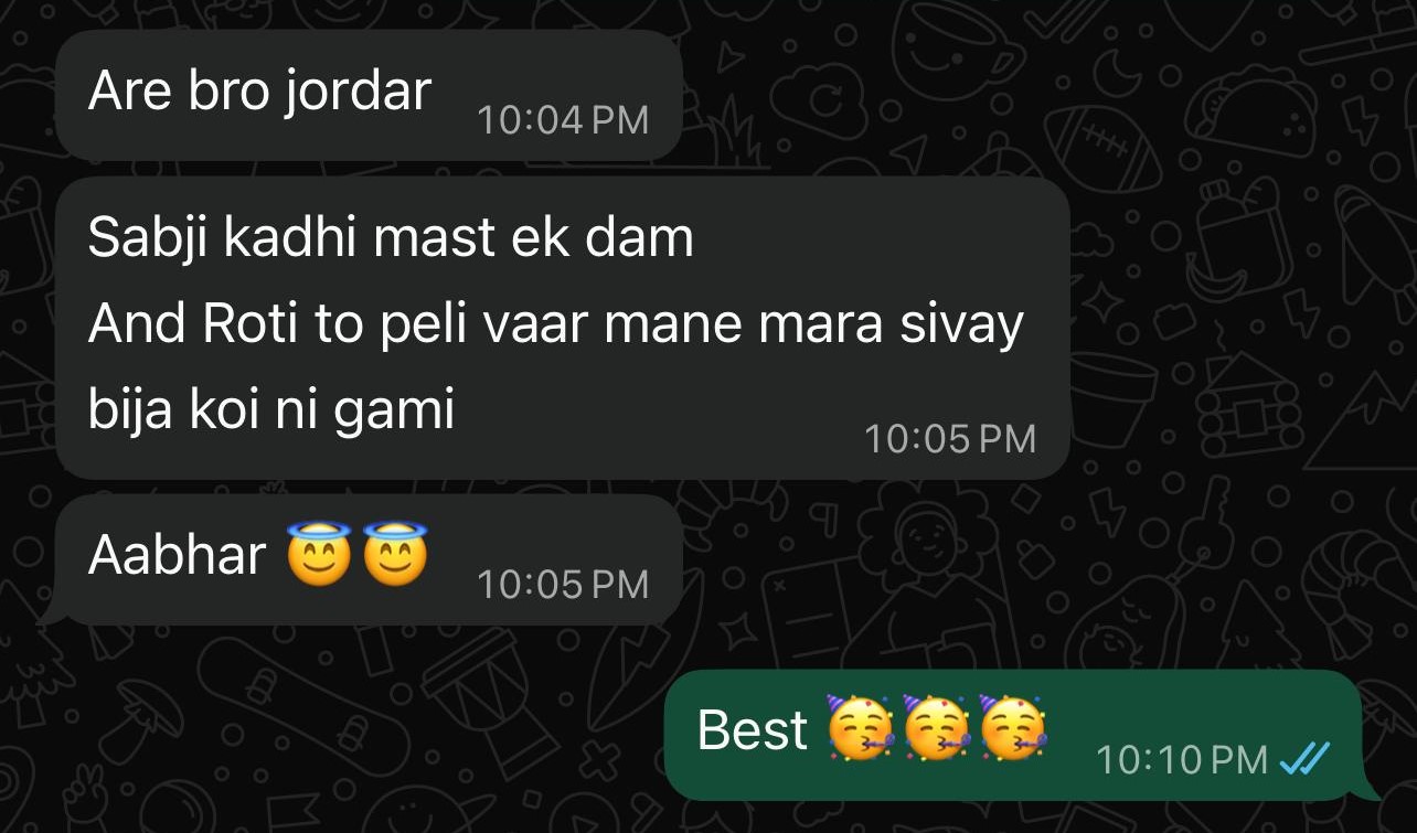 WhatsApp conversation with Smit Rana