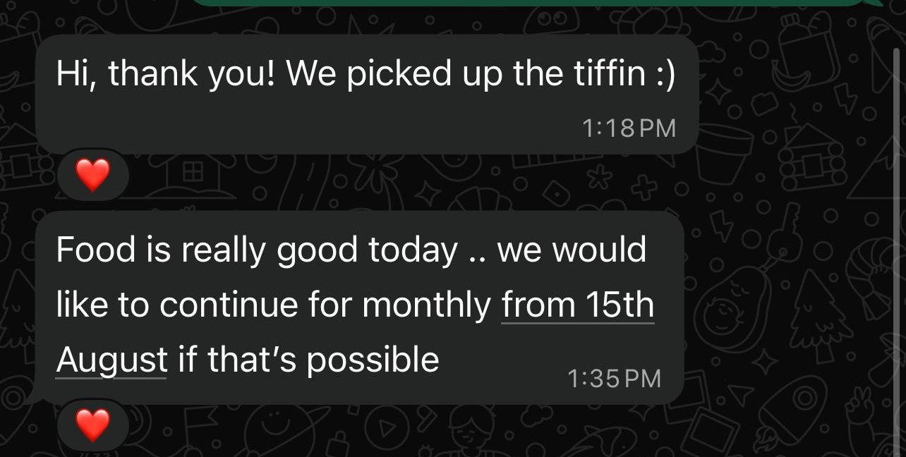 WhatsApp conversation with Swara